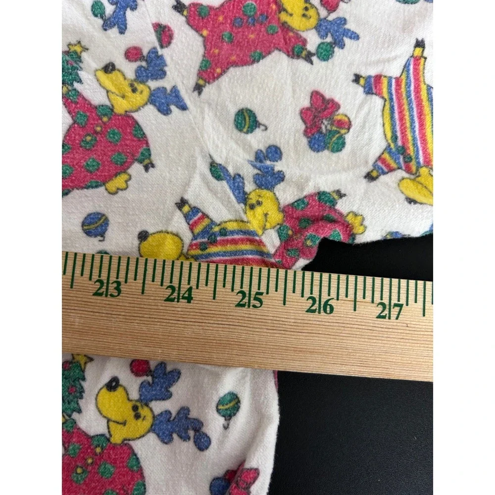 Womens Pajama Set 24W Vintage Kmart 80s Christmas Reindeer Print Long‎ Sleeve